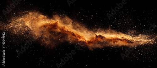 Vibrant colored powder explosion creating abstract patterns against a dark backdrop showcasing dynamic movement and artistic energy