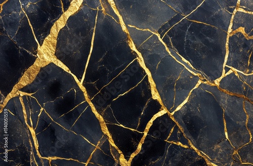 Black Marble Texture With G...