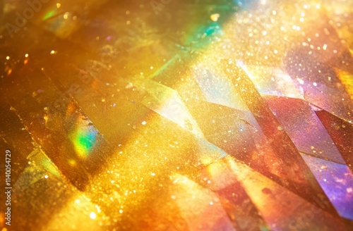 Golden Glittering Abstract ...