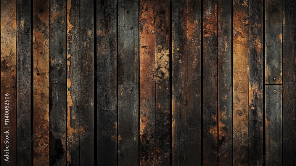 Rusty Corrugated Metal Surface with Grunge Texture Ideal for Industrial or Vintage Backgrounds Rusty Corrugated Metal Surface with Grunge Texture Ideal for Industrial or Vintage Backgrounds