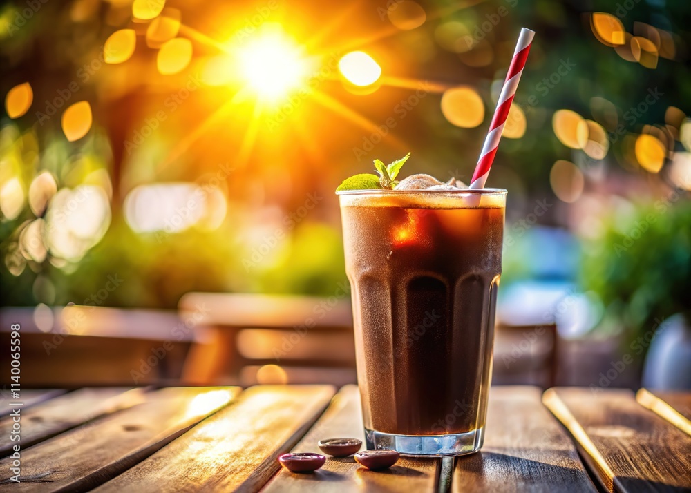 Delicious Chocolate Cold Brew Coffee with Straw - High Resolution Image Delicious Chocolate Cold Brew Coffee with Straw - High Resolution Image