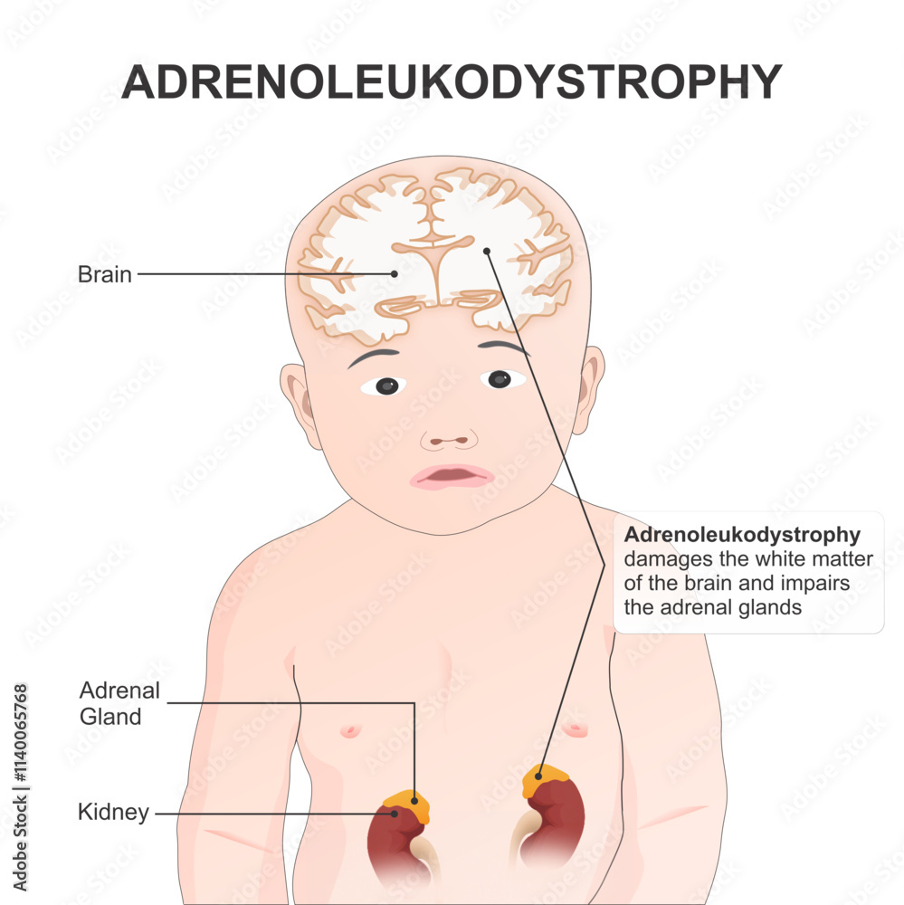 Fototapeta premium Adrenoleukodystrophy (ALD) illustration genetic disease