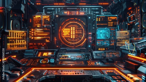 Futuristic Command Center: A Glimpse into Tomorrow's Technology