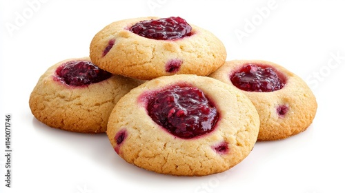 Delicious Raspberry Jam Thumbprint Cookies Sweet Bakery Treats Homemade Dessert