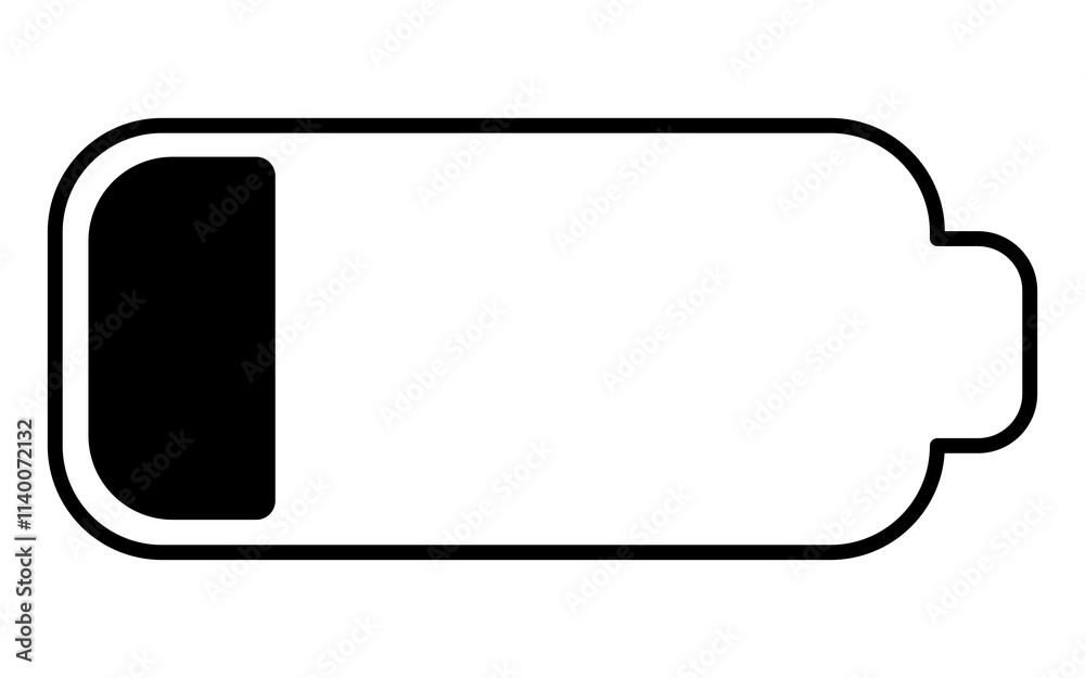 Low battery icon charge level battery PNG. isolate transparent background Low battery icon charge level battery PNG. isolate transparent background