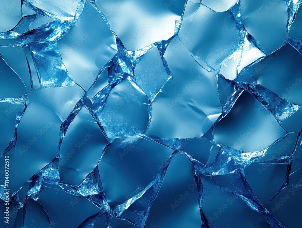 A close-up of shattered ice pieces with a blue hue, creating a textured surface. A close-up of shattered ice pieces with a blue hue, creating a textured surface.