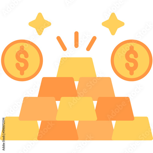 Gold Stack Icon