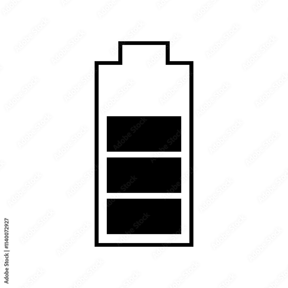 Battery icon charge level battery PNG. isolate transparent background