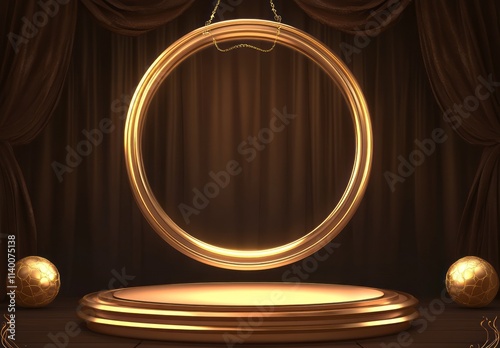 Golden Ring Suspended Above...