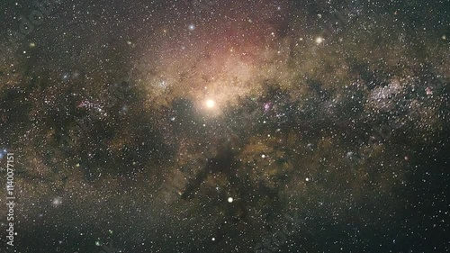 Deep Space Exploration 
Inside galaxy scene. Large groups of stars held together by self-gravitation.