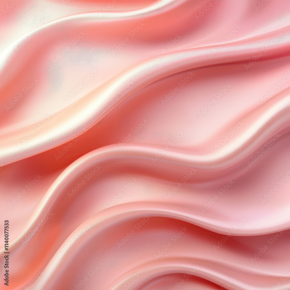 Soft Flowing Fabric in Blush Pink Hue with Gentle Waves and Subtle Texture Soft Flowing Fabric in Blush Pink Hue with Gentle Waves and Subtle Texture