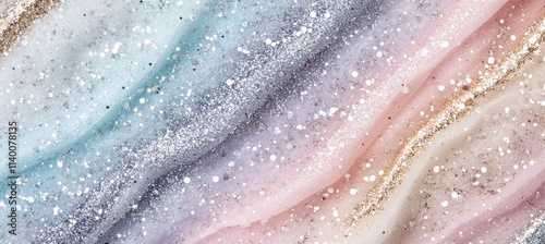Pastel Swirls With Glitteri...