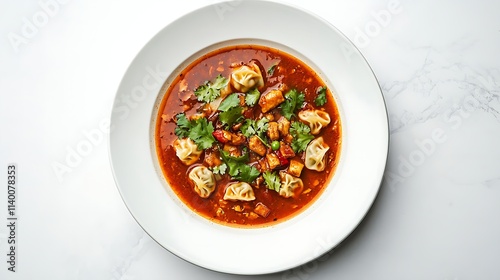 Spicy Dumpling Soup: A Sichuan Delight photo