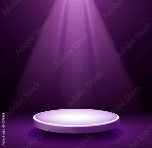 Illuminated Purple Platform...