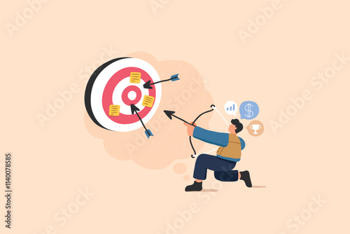 Marketing and Advertising. Target Shooting Arrow Illustration photo