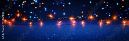 Festive String Lights Gleam...