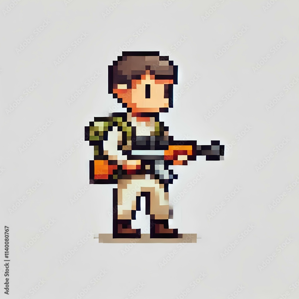 Obraz premium Pixel Art Soldier