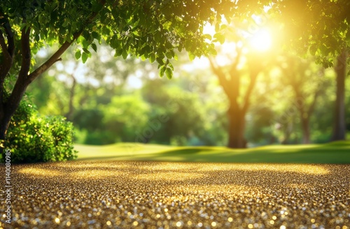 Golden Glitter Ground Befor...