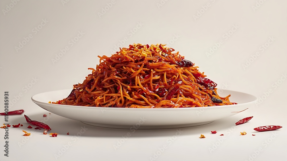 Fototapeta premium Mie Goreng Pedas: Indonesia’s Spicy Noodle Delight