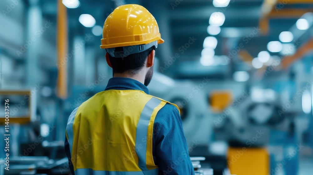 A worker in a safety helmet and vest stands in an industrial facility, overseeing the machinery and operations in the background. A worker in a safety helmet and vest stands in an industrial facility, overseeing the machinery and operations in the background.