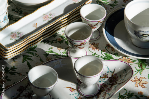 various dishwares on the table photo