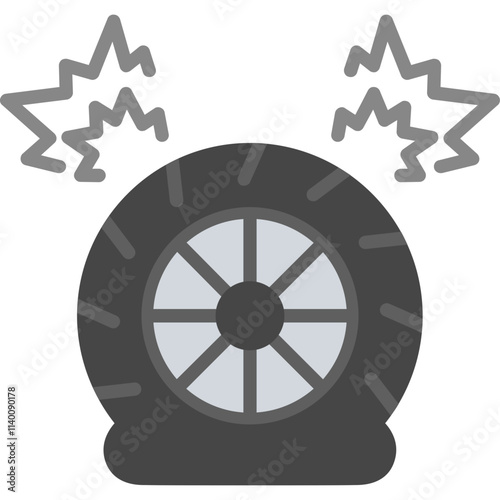 Flat Tire Icon