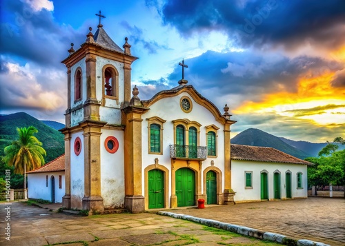 Saint Rita Church Paraty, Colonial Charm, Coastal Brazil, Architectural Beauty photo