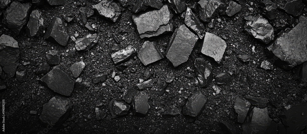 Textured dark gravel background with variously sized stones providing a natural earthy aesthetic for design and creative projects. Textured dark gravel background with variously sized stones providing a natural earthy aesthetic for design and creative projects.