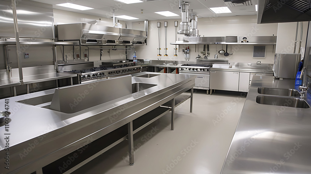 A spacious kitchen with a high-end coffee machine and glass canisters on the counter, A spacious kitchen with a high-end coffee machine and glass canisters on the counter,