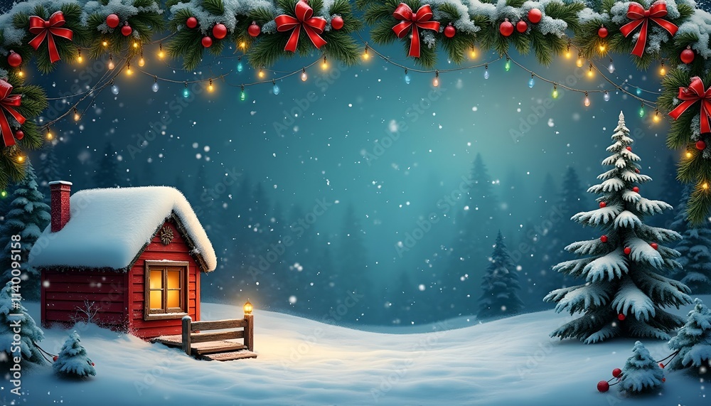 Christmas card with space for wishes Christmas card with space for wishes
