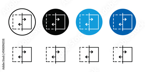 Before after icon Thin line flat illustration