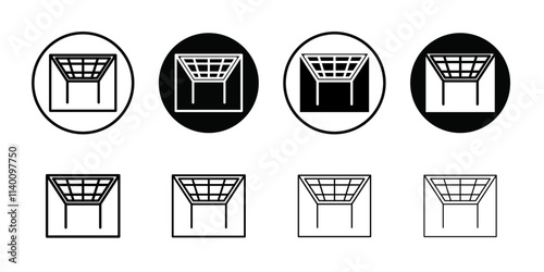 Ceiling frame icon Thin line flat illustration