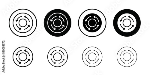 Consistency icon Thin line flat illustration