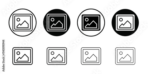 Default image icon Thin line flat illustration