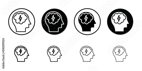 Epilepsy icon Thin line flat illustration
