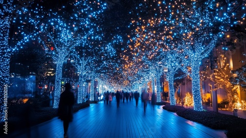 Enjoy the breathtaking Winter Illumination in Tokyo from the heights of Roppongi Hills. Witness the city transform into a magical wonderland with captivating light displays.