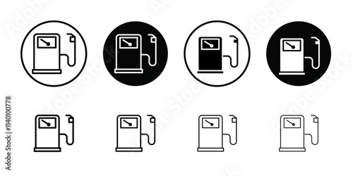 Fuel pump icon Thin line flat illustration