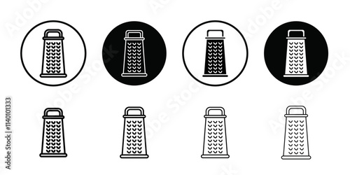 Grater icon Thin line flat illustration