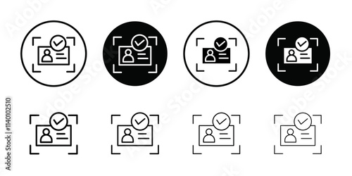 Kyc icon Thin line flat illustration