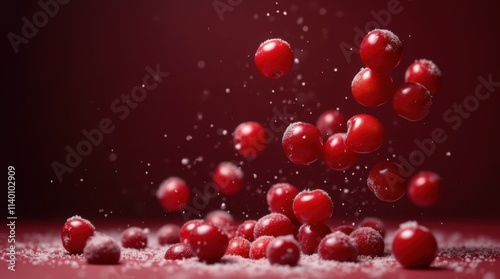 Falling Cranberries Catching the Light