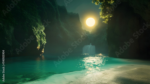 The Enchanting Oasis of a Luminescent Lagoon for Relaxation and Inner Peace