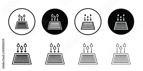 Sewer drain icon Thin line flat illustration