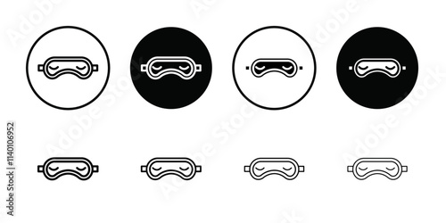 Sleep mask icon Thin line flat illustration