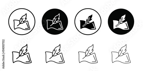 Soft fabric icon Thin line flat illustration