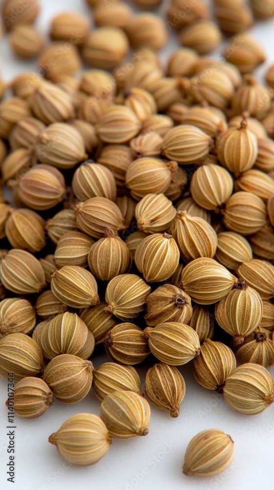 Close up Coriander Seeds Culinary Spice Food Photography Natural Ingredient Texture M Close up Coriander Seeds Culinary Spice Food Photography Natural Ingredient Texture M