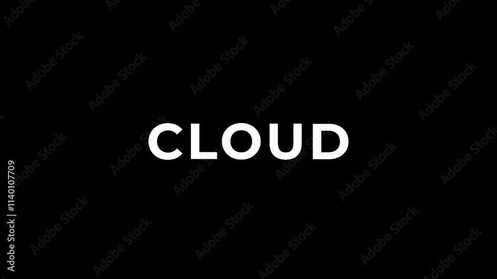 Cloud advertisement promo text animation video. High-quality 4K footage Cloud advertisement promo text animation video. High-quality 4K footage