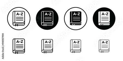 Terminology icon Thin line flat illustration