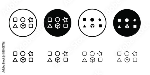 Variety icon Thin line flat illustration