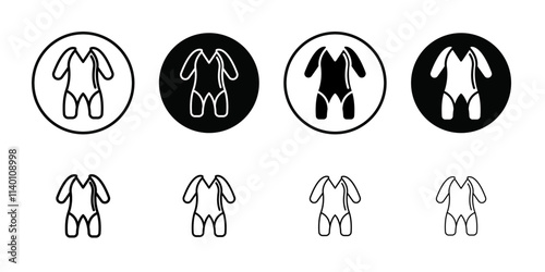 Wetsuit icon Thin line flat illustration