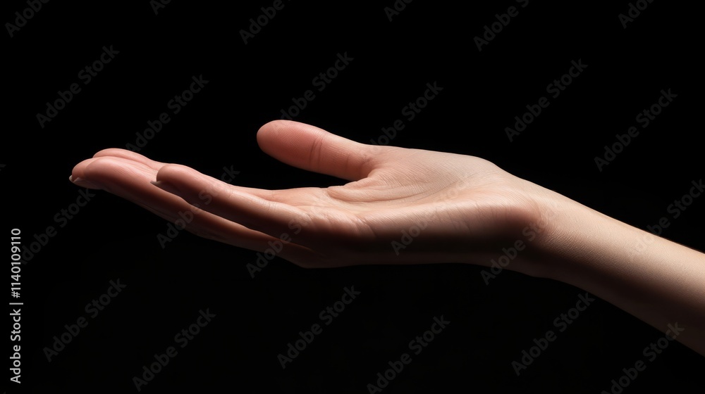 Fingers forming a gentle arc, elegant shadow play Fingers forming a gentle arc, elegant shadow play